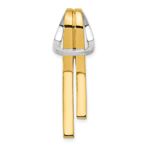 14k Two-tone Gold Knot Slide Pendant