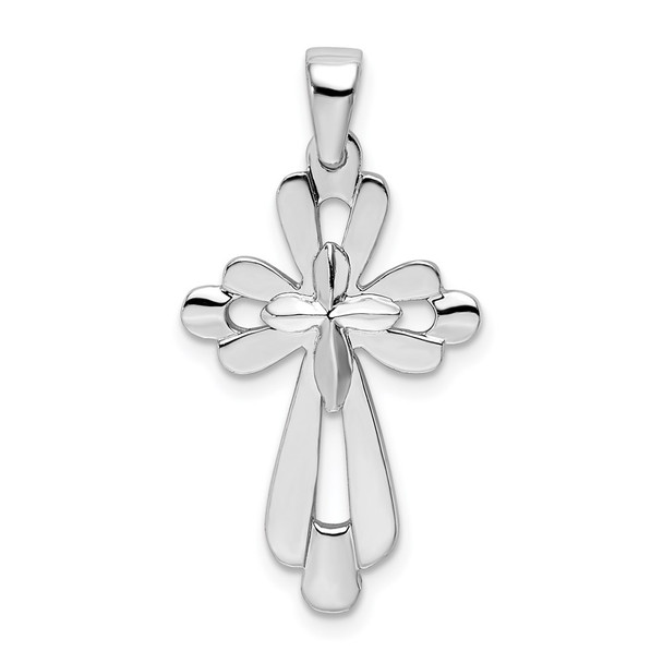 Sterling Silver Fancy Cut-out Cross Pendant