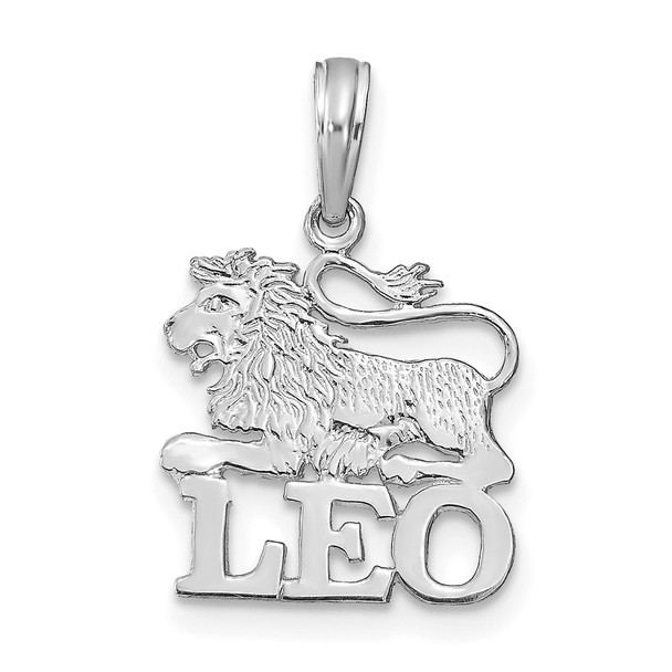 14k White Gold LEO Pendant