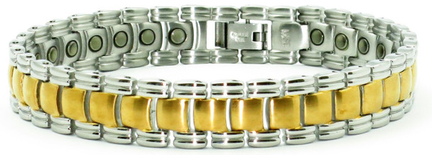Gold Tone Planet - Gold Plated Stainless Steel Magnetic Bracelet