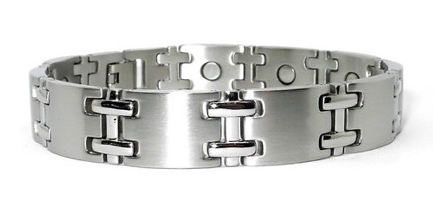 Silver H - Stainless Steel Magnetic Bracelet