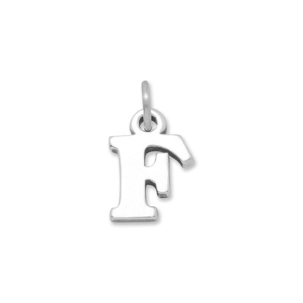 Sterling Silver Oxidized "F" Charm