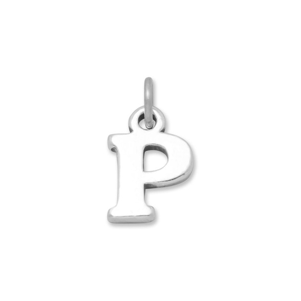 Sterling Silver Oxidized "P" Charm
