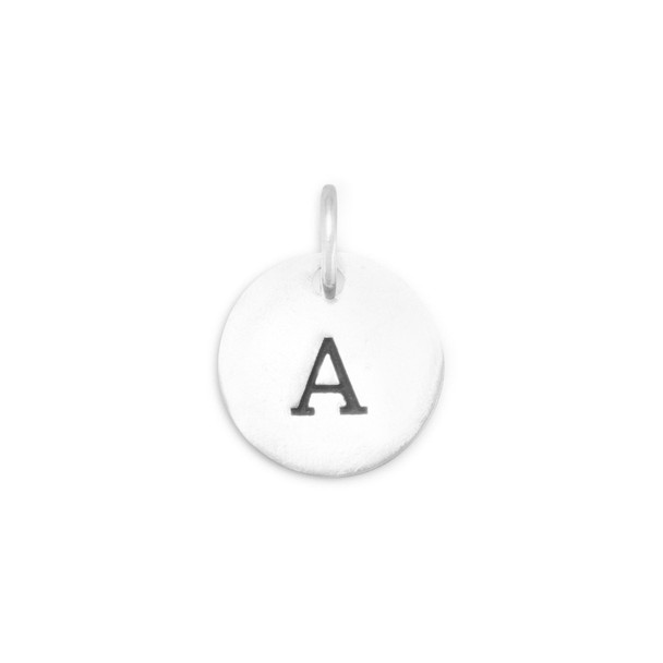 Sterling Silver Oxidized Initial "A" Charm