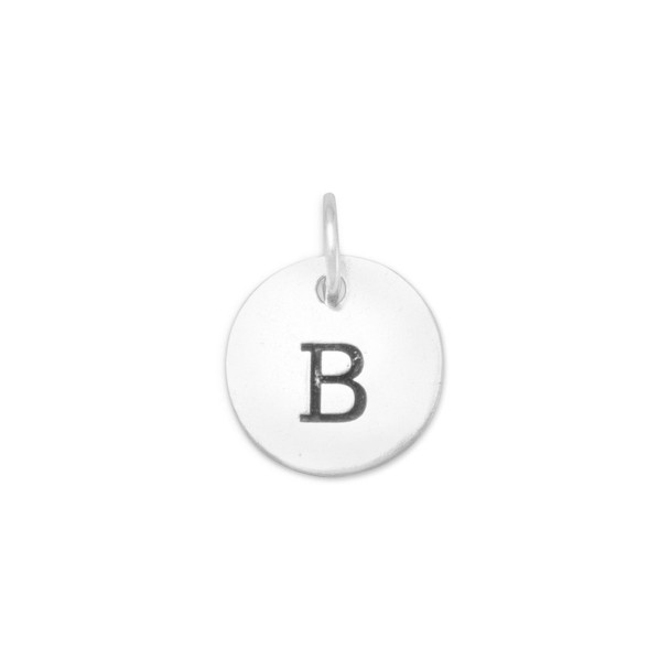 Sterling Silver Oxidized Initial "B" Charm