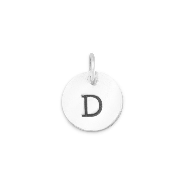 Sterling Silver Oxidized Initial "D" Charm