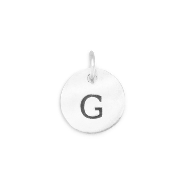 Sterling Silver Oxidized Initial "G" Charm