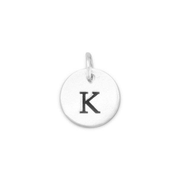 Sterling Silver Oxidized Initial "K" Charm