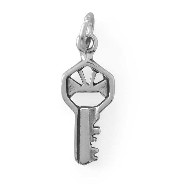 Sterling Silver You Hold The Key! Oxidized Charm