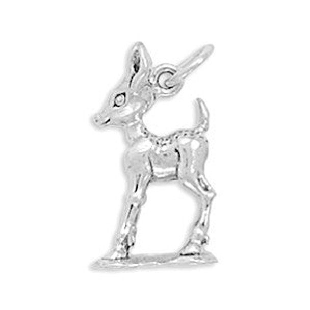 Sterling Silver Fawn Charm