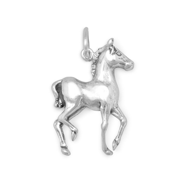 Sterling Silver Prancing Horse Charm