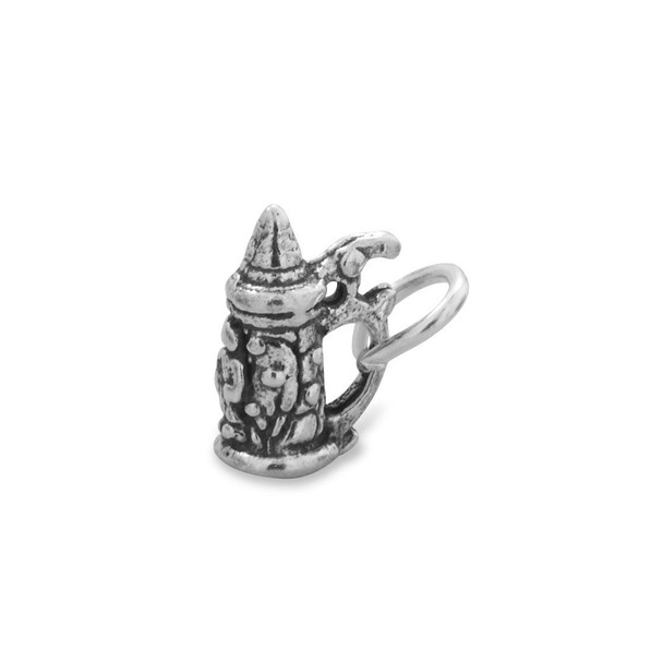 Sterling Silver Oxidized Beer Stein Charm