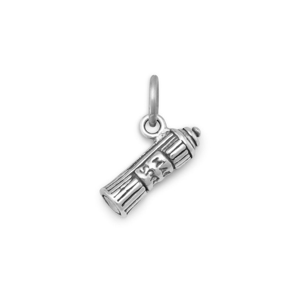 Sterling Silver Oxidized Hair Spray Charm