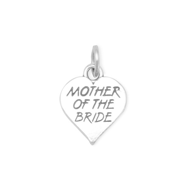 Sterling Silver Oxidized Mother of the Bride Charm