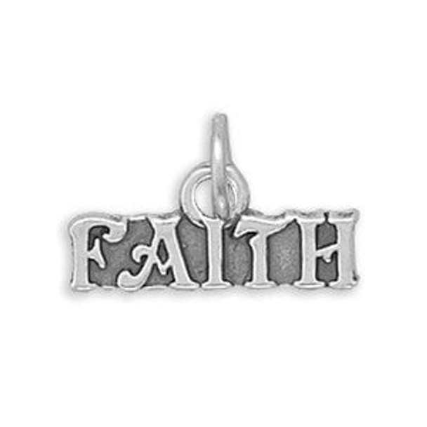 Sterling Silver Faith Charm