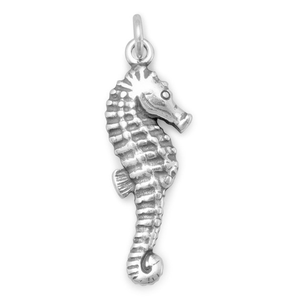 Sterling Silver Seahorse Charm 72944