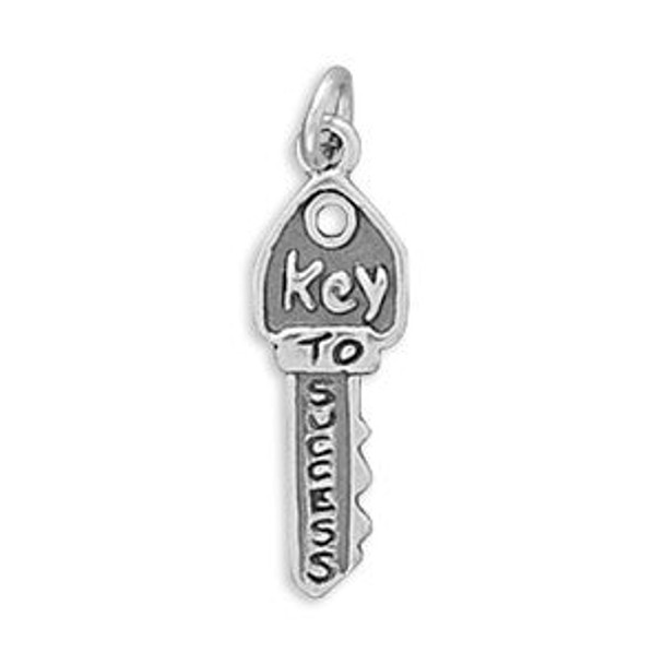 Sterling Silver Key To Success Charm