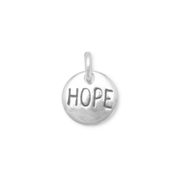 Sterling Silver Oxidized "Hope" Charm