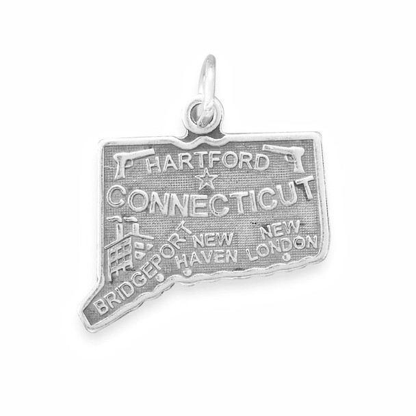 Sterling Silver Connecticut State Charm