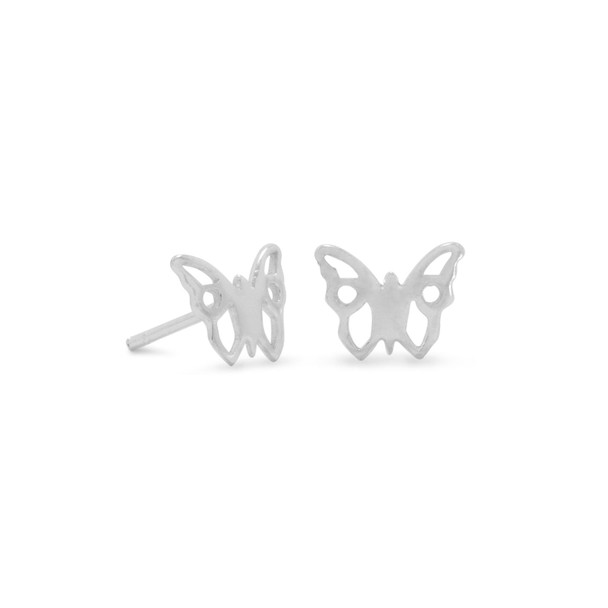 Sterling Silver Butterfly Stud Earrings
