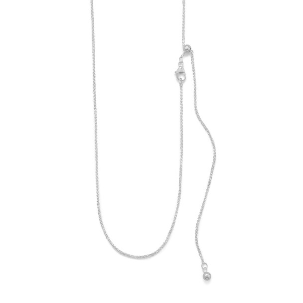 Sterling Silver Adjustable French Wheat Chain