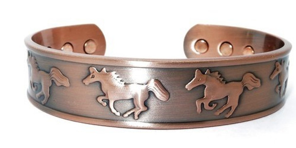 Wild Horses - Solid Copper magnetic bracelet