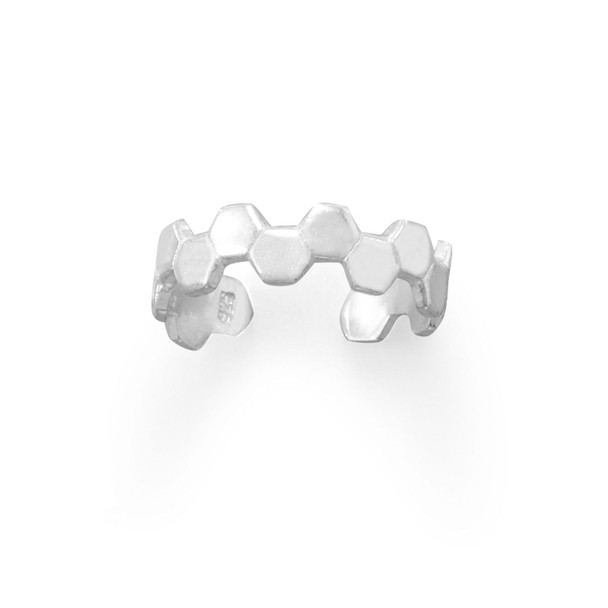 Sterling Silver Honeycomb Toe Ring