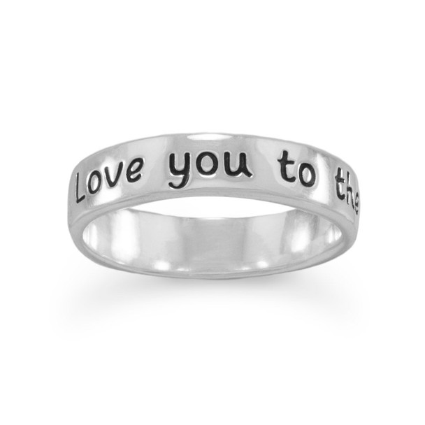 Sterling Silver "Love you to the moon and back" Ring