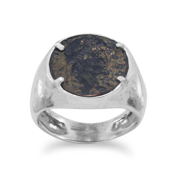 Sterling Silver Ancient Roman Coin Ring