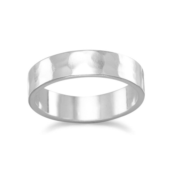 Sterling Silver Hammered 5mm Band