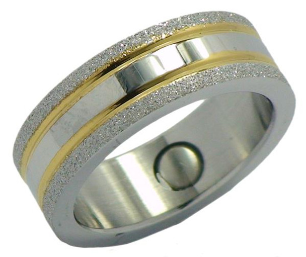 Star Dust - Stainless Steel Magnetic Therapy Ring