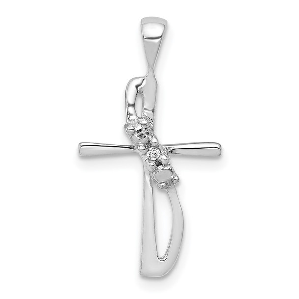 14k White Gold .01ctw Diamond Pendant