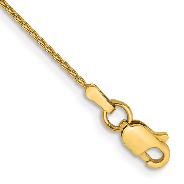10" 10k Yellow Gold .95mm Parisian Wheat Chain Anklet