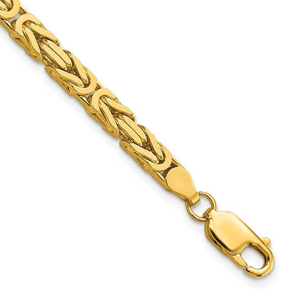 8" 10k Yellow Gold 4mm Byzantine Chain