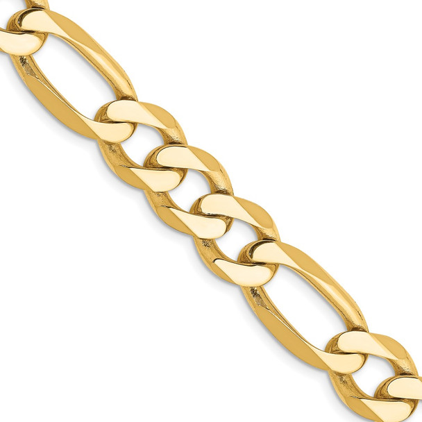 8" 10k Yellow Gold 10mm Flat Figaro Chain