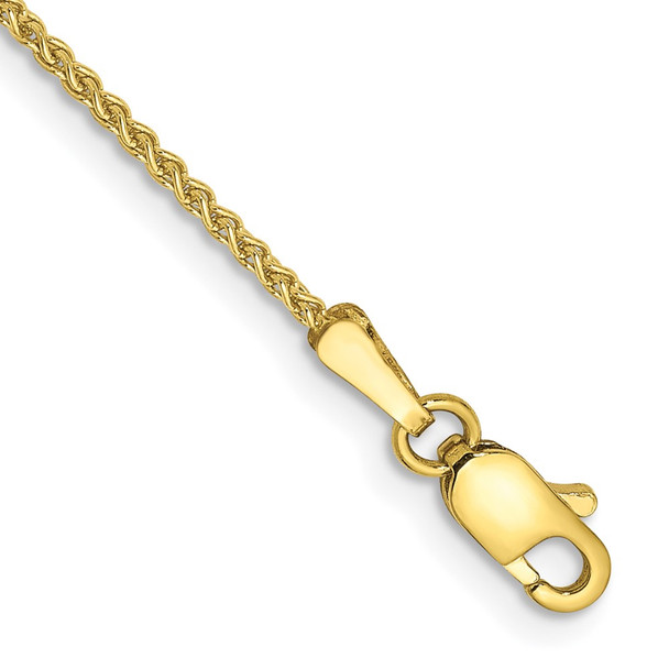 7" 10k Yellow Gold 1.25mm Spiga Chain