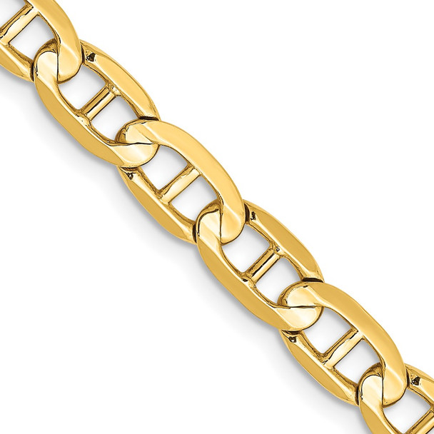 20" 10k Yellow Gold 5.25mm Concave Anchor Chain