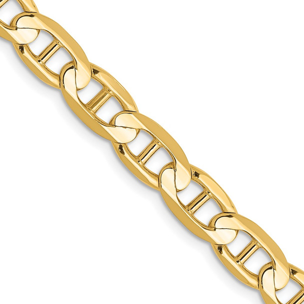 18" 10k Yellow Gold 6.25mm Concave Anchor Chain