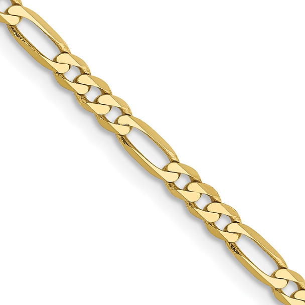 20" 10k Yellow Gold 2.75mm Flat Figaro Chain