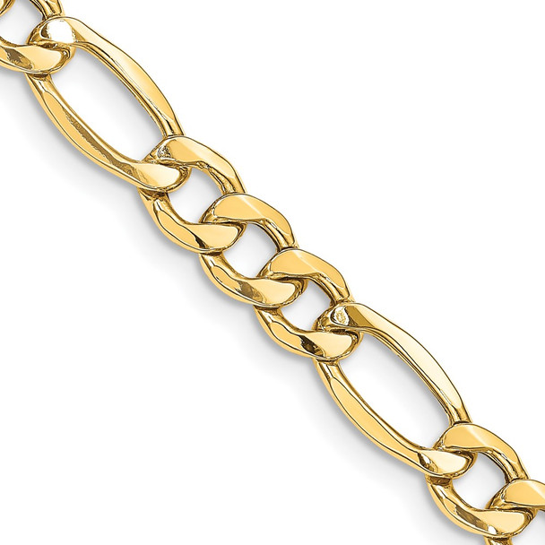 20" 10k Yellow Gold 8.5mm Hollow Figaro Chain