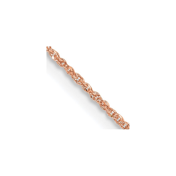 16" 14K Rose Gold 16 inch .7mm Ropa with Spring Ring Clasp Chain