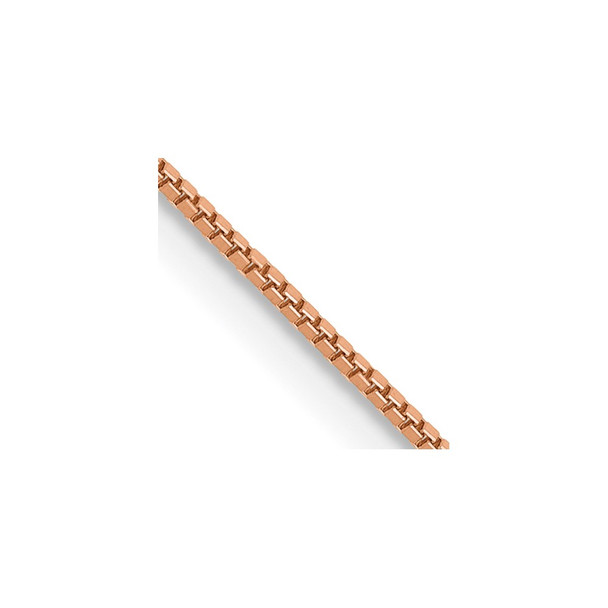 24" 14K Rose Gold 24 inch .7mm Box Link with Lobster Clasp Chain