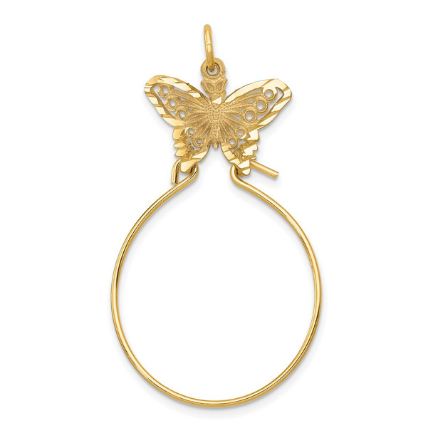 10K Yellow Gold Butterfly Holder Charm
