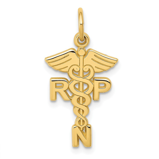 10K Yellow Gold Registered Nurse Practitioner Charm