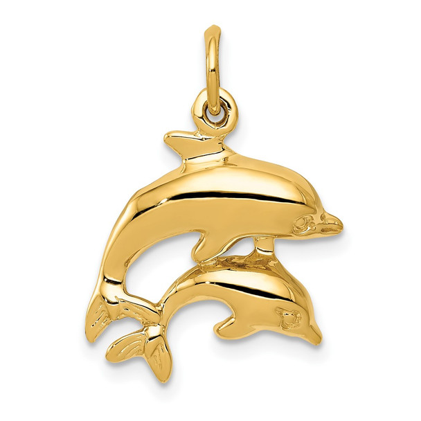 10K Yellow Gold Dolphin Charm 10ZC493