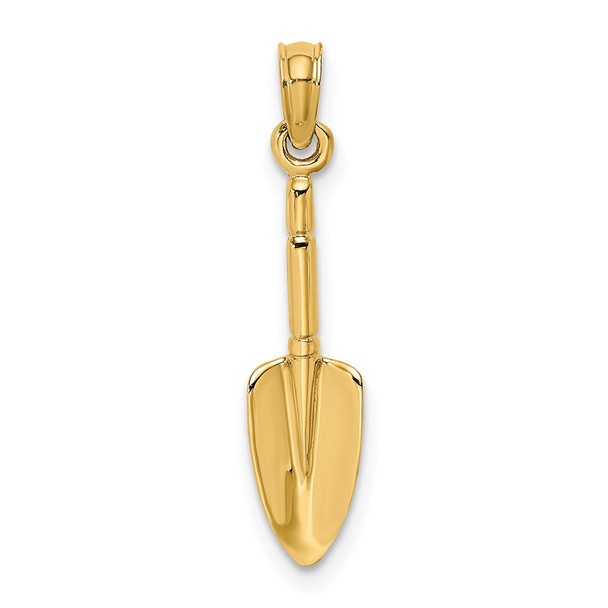 10K Yellow Gold 3-D Trowel Garden Tool Charm