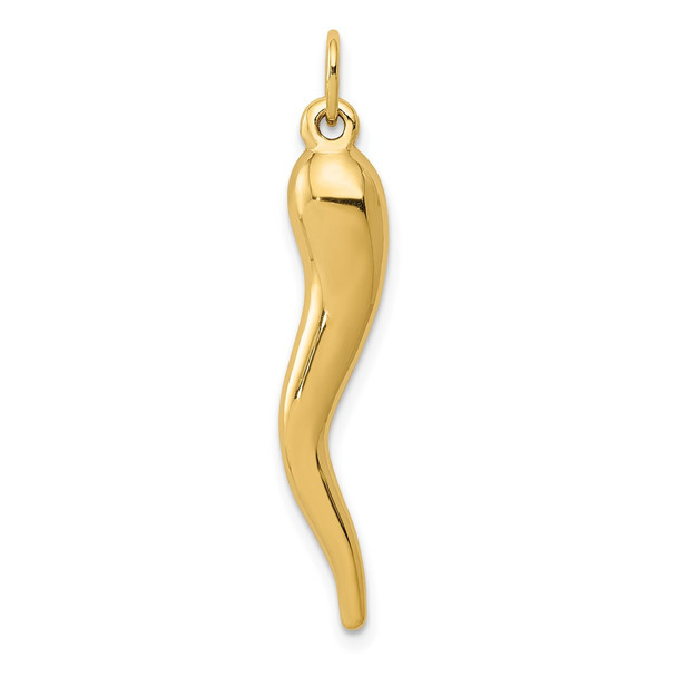 10K Yellow Gold Italian Horn Charm