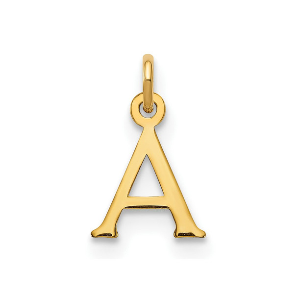 10K Yellow Gold Cutout Letter A Initial Charm