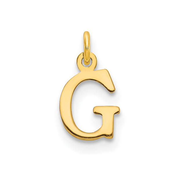 10K Yellow Gold Cutout Letter G Initial Charm