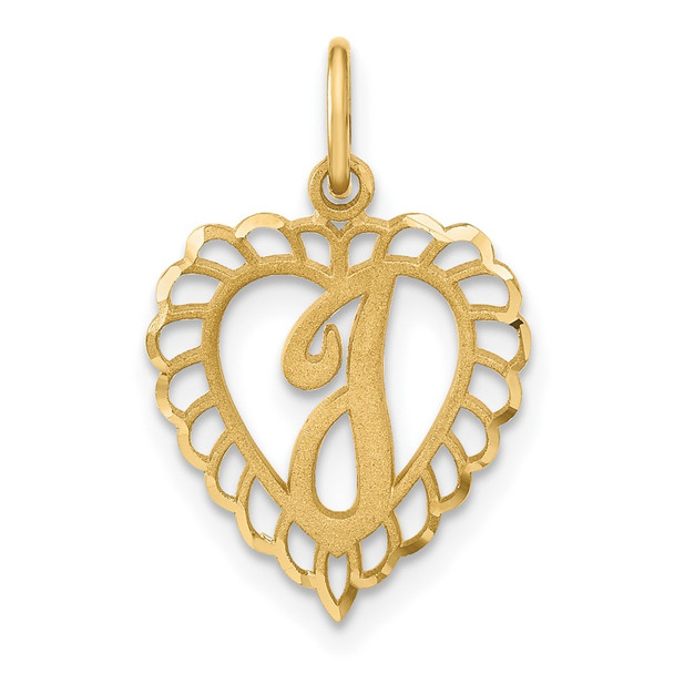 10K Yellow Gold Initial I Charm 10C568I